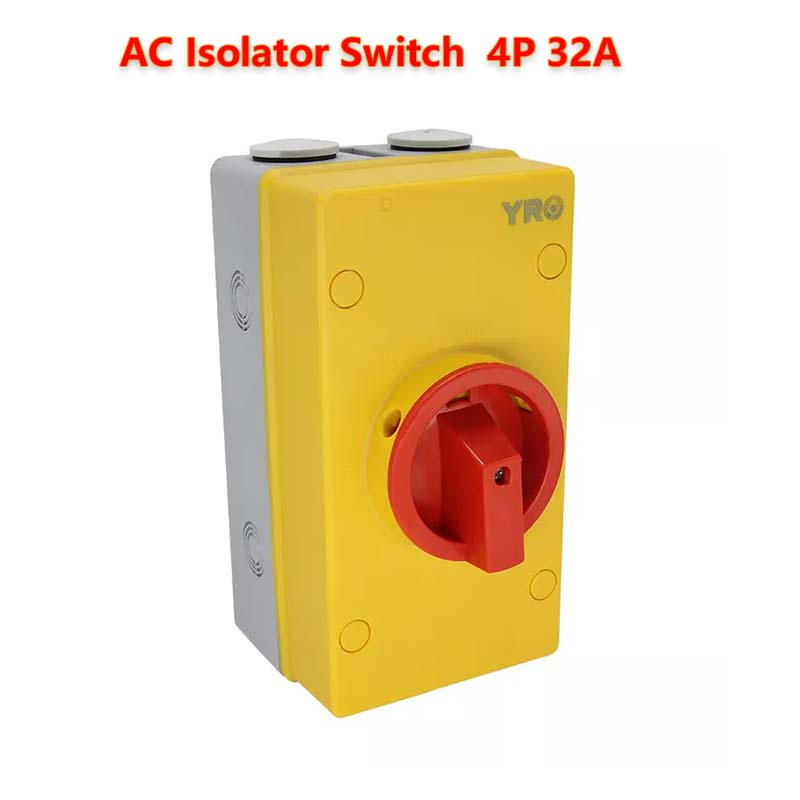 AC 4P 32A isolator switch switching isolator IP66 weatherproof wide
