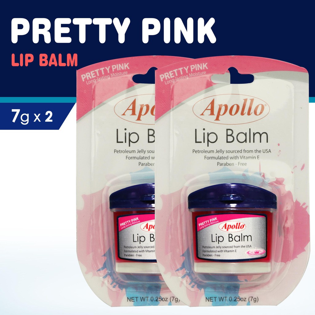 Apollo Lip Balm Pretty Pink 7g By 2s Shopee Philippines