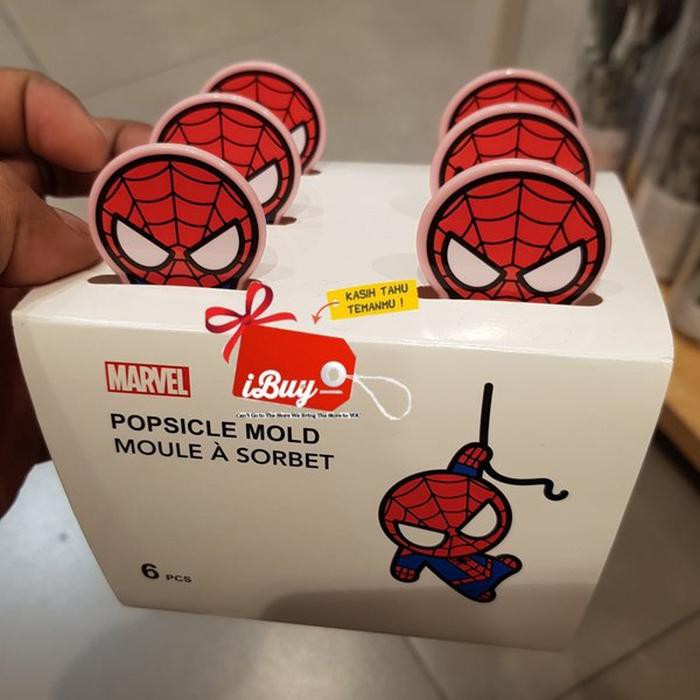 Miniso Spiderman Cute 6 Pcs Popsicle Mold Ice Cream Mold | Shopee  Philippines