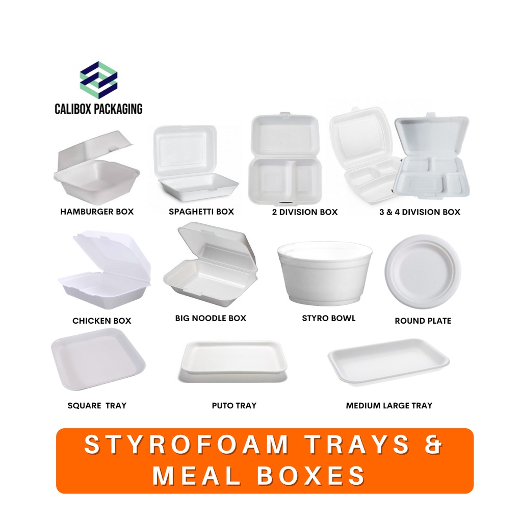 Calibox Styrofoam Meal Box Styro Food Tray Shopee Philippines