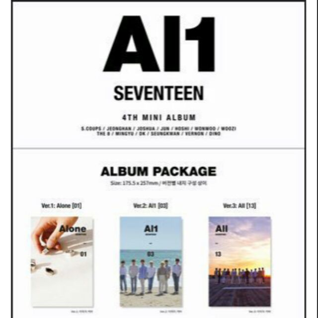 Seventeen 4th Mini Album Al1 Preorder Shopee Philippines