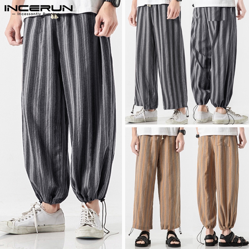 mens striped linen pants