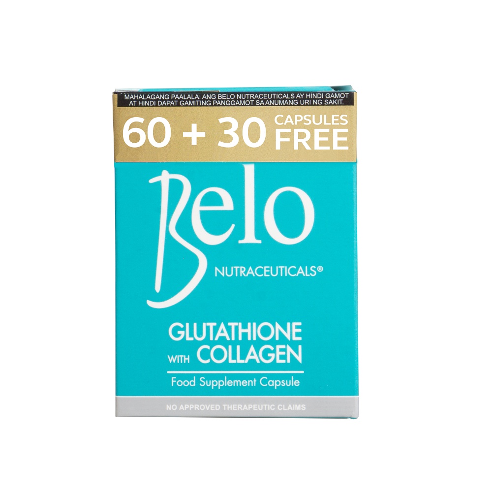 BELO Nutraceuticals Glutathione with Collagen 250mg 60 Capsules with ...