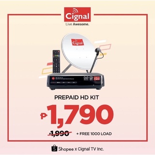 Cignal HD Prepaid Kit with FREE 1 month 1,000 Load