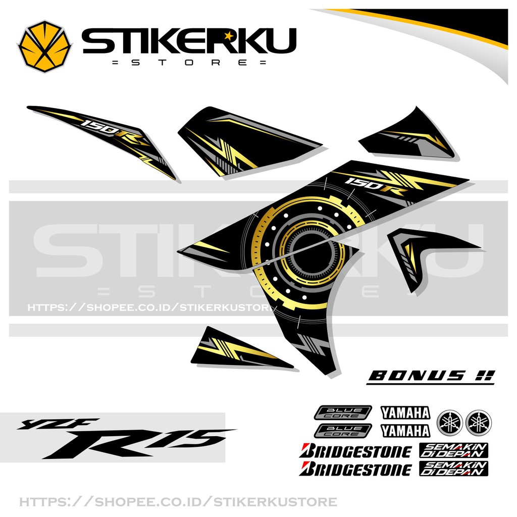 Yamaha R15 V2 STRIPING/YZF R15 V2 STRIPING/SIMLPE Graphics/R15 V2 ...