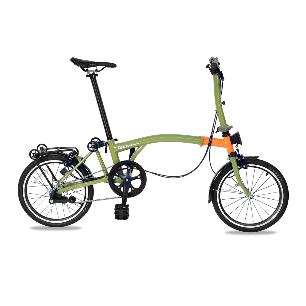 Folding Bike 16 Inch 349 Wheelset Internal 3 Speed V Brake Foldable ...