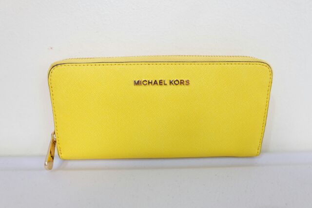 michael kors yellow wallet