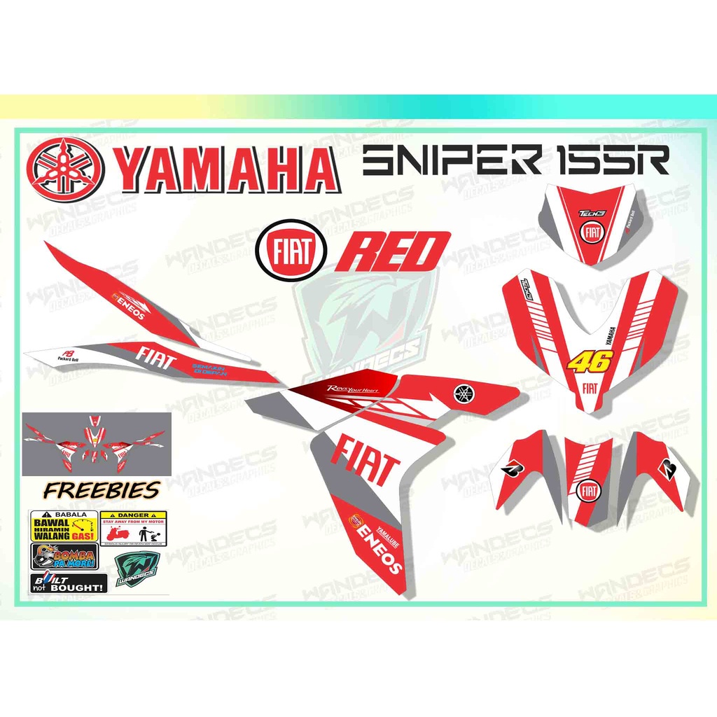 Yamaha Sniper 155 VVA Decals - Wandecs Fiat Design | Shopee Philippines