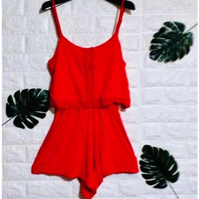 red romper dress