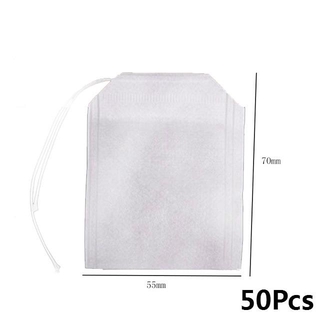 50Pcs Cotton Drawstring Chinese Medicine Bag / Empty Tea Bag Filter / Sachet Paper Teabags / Empty Herb Loose Tea Bag / Heal Seal Filter Teabags #8