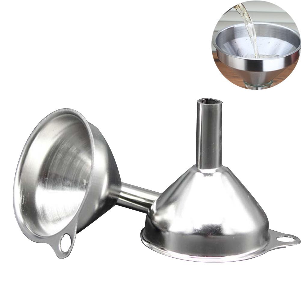 5 inch TankerStreet Kitchen Strainer Funnel Stainless Steel Funnel with Detachable Strainer and Handle 12cm Diameter for Transferring Oil Wine Powder and Adding Salt Pepper Herbs 