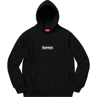 box logo hoodie black