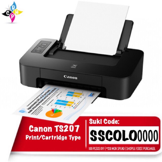 Canon Pixma TS207 Inkjet Document Printer w/ Borderless Photo Printer