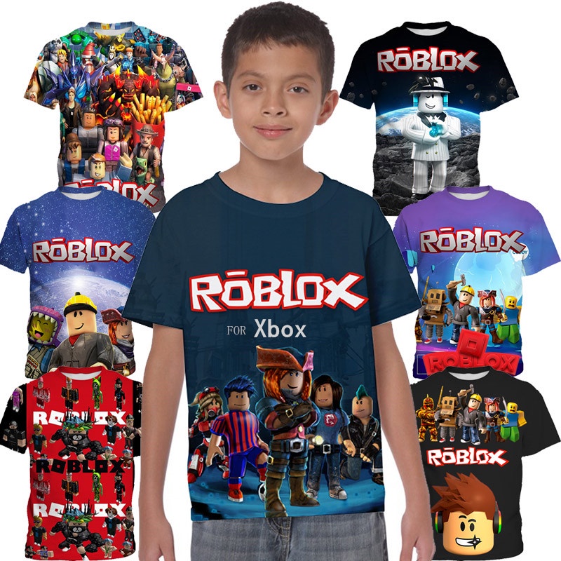 Roblox T-shirt for Kids Summer Tees Boy's and Girl's Gift | Shopee ...