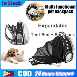 Expandable Cat Bag Portable Pet Outing Backpack Transparent Space Capsule Strap Cat Carrier Backpack