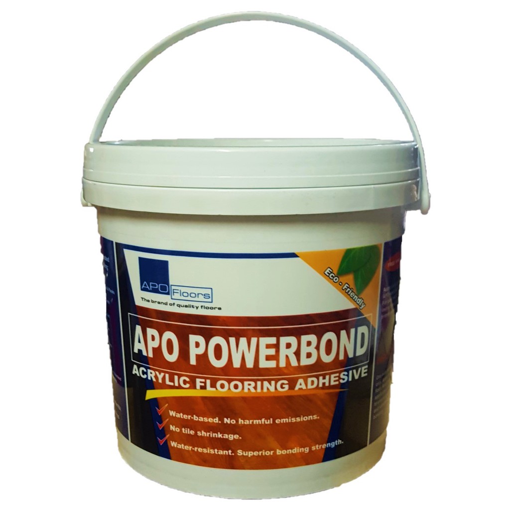 Apo Powerbond Acrylic Flooring Adhesive For Vinyl Tiles 5kg With Free Putty Knife Shopee Philippines