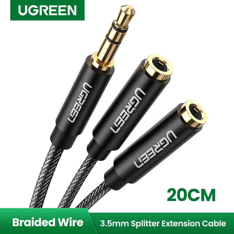 UGREEN Original Kabel Splitter Y Audio Stereo 3.5mm Male to 2 Port ...