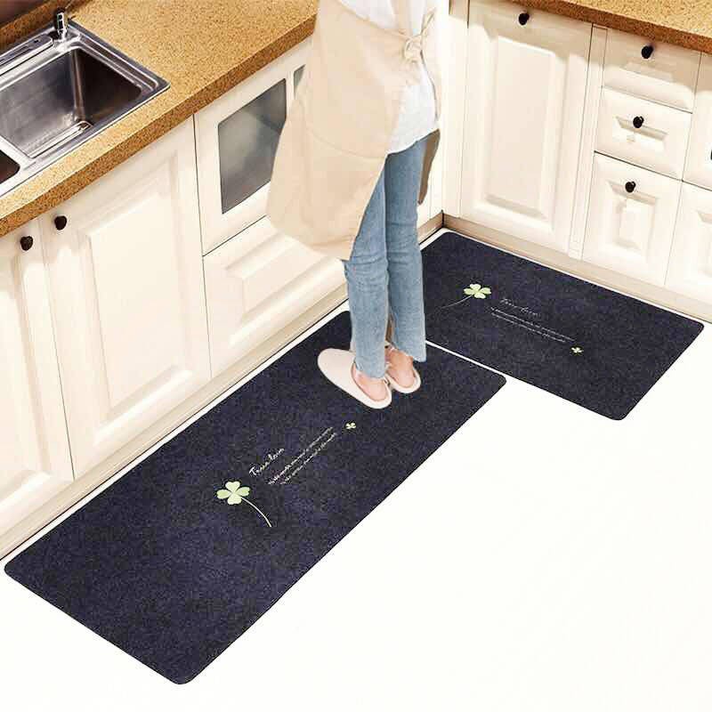 Kitchen Dedicated Long Oil Absorbing Cleaning Non Slip Floor Mat