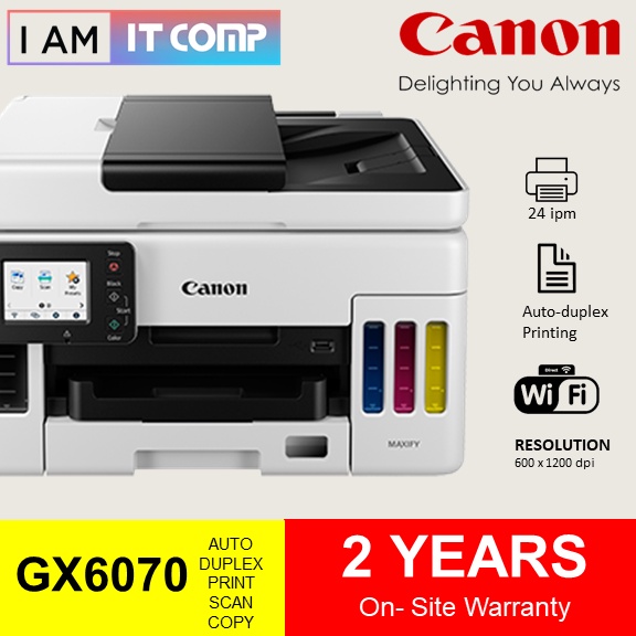 Canon Maxify Gx6070 Gx7070 A4 Easy Refillable Ink Tank Printer All In One Auto Duplex Print 3486