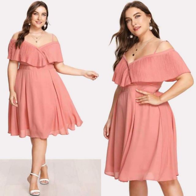 plus size shoulder dress