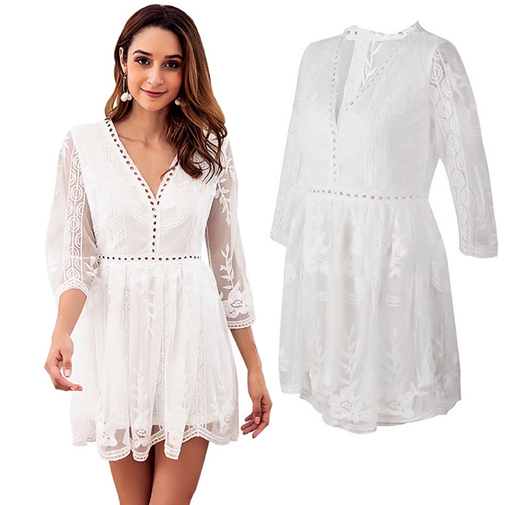 plus size white boho dress