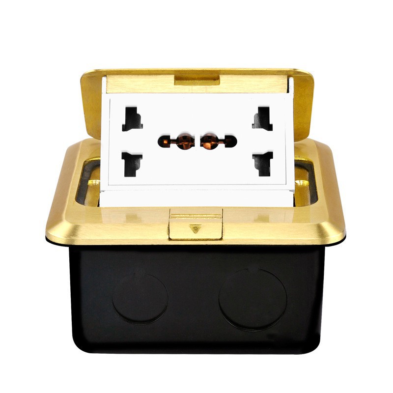 250v Pop Up Electrical Floor Plate Ground Outlet Socket Duplex