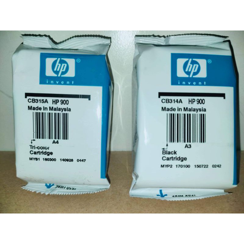 Hp 900 Black Tri Color Original Ink Cartridge No Box Shopee Philippines