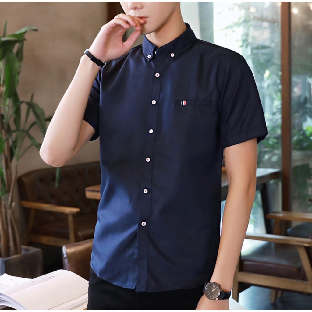 HUILISHI 9COLOUR Korean elegant and handsome casual short-sleeved men polo - Image 5