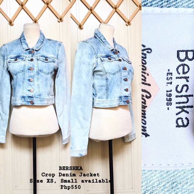 cropped denim jacket bershka