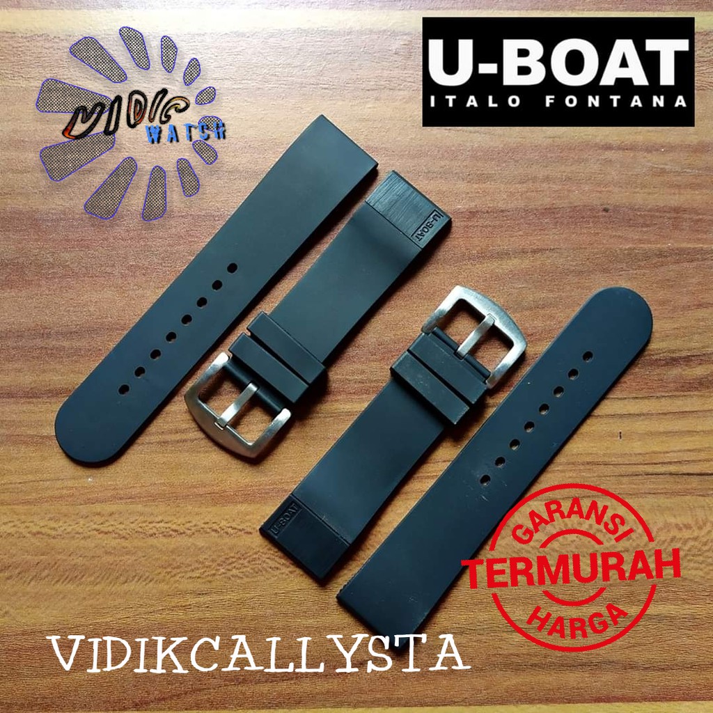 Uboat Strap Watch Strap U boat Strap U-boat Rubber 24mm 24 mm ...
