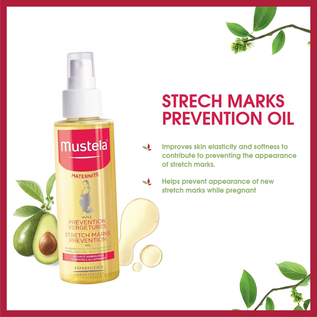 Mustela Stretch Marks Prevention Oil 105ml 3 54 Us Fl Oz Shopee Philippines