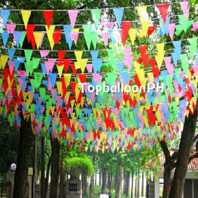 10meter fiesta flag colorful plastic banderitas party supply | Shopee