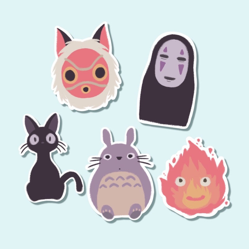 studio ghibli stickers set individual by c art shopee philippines