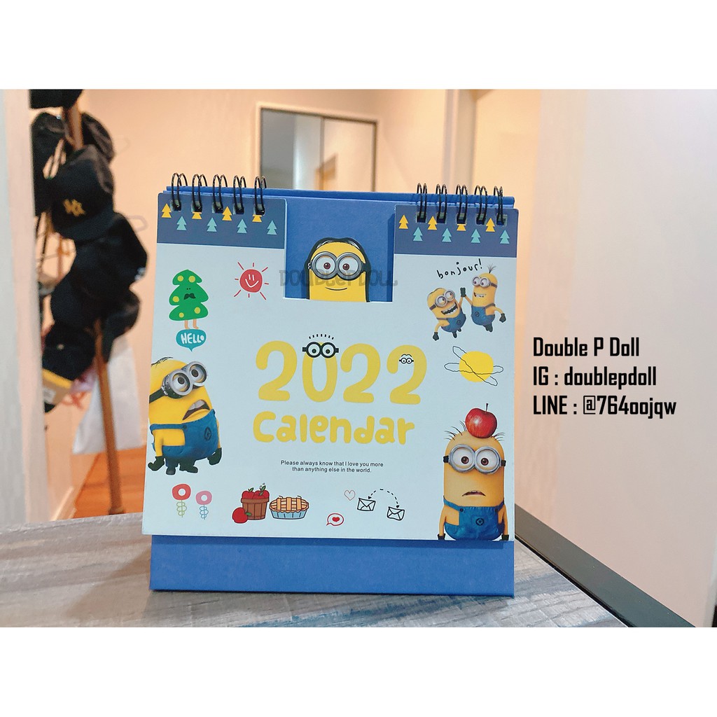 Minions desk calendar minions 2022 (cartoon calendar 2022) Shopee