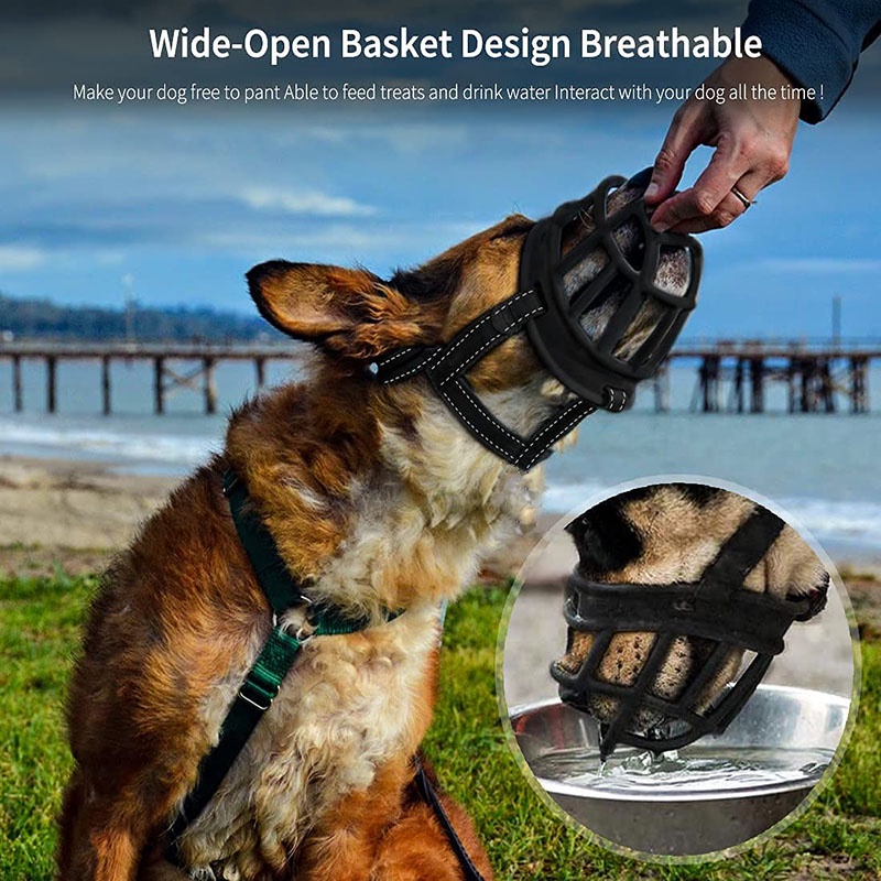 Dog Muzzle Cage Muzzle for Small Medium Large Dogs Basket Muzzle Anti Biting Chewing Size 1 Black Suitable for Grooming Trimming Training Sturdy Lightweight Muzzle Allows Panting Drinking 