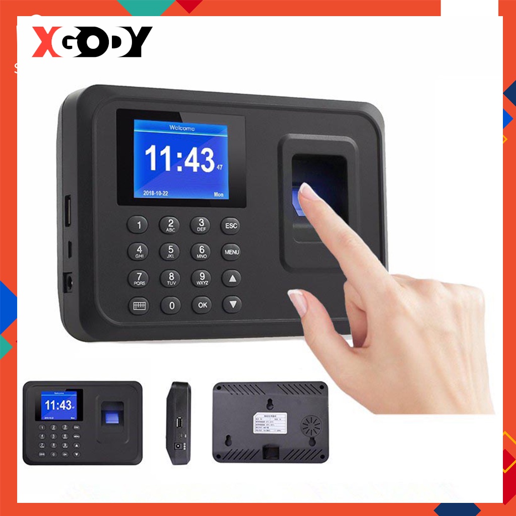 Fingerprint attendance machine Biometric absence processor 2.4TFT LCD ...