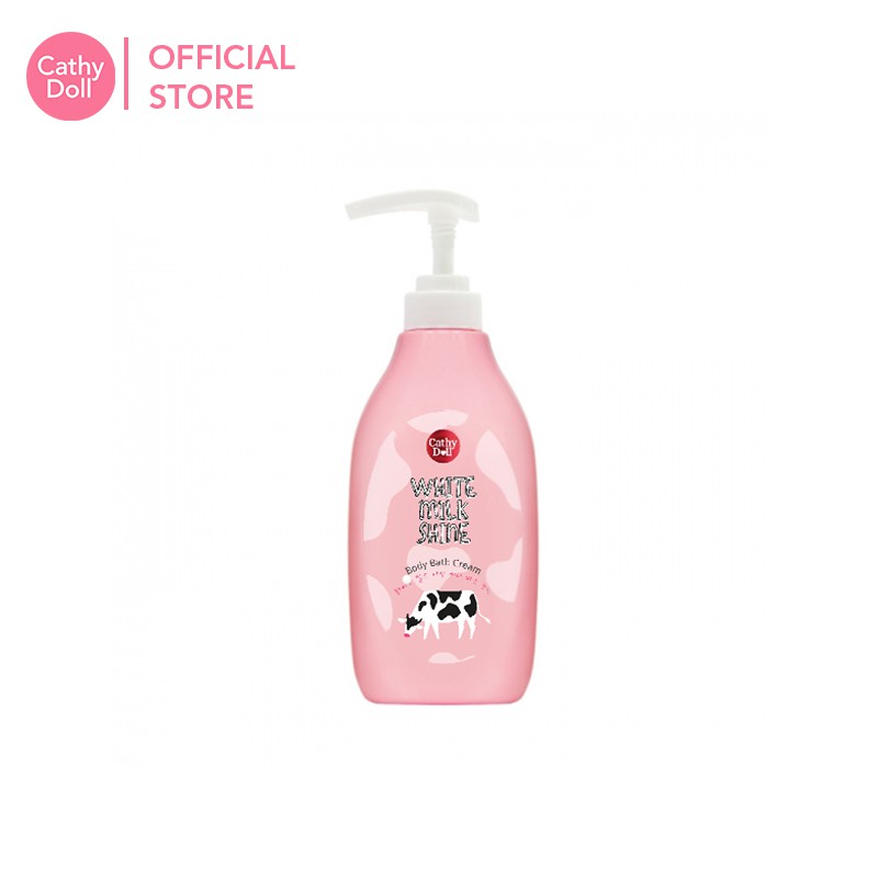 Cathy Doll White Milk Shine Body Bath Cream (450ml