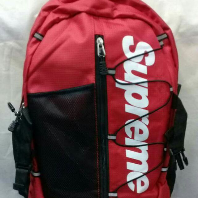 supreme bookbag red