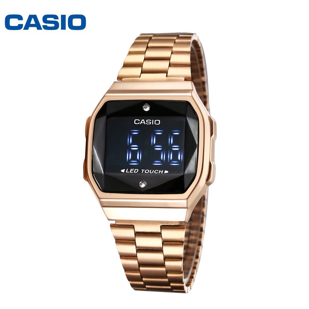 gold touch screen watch