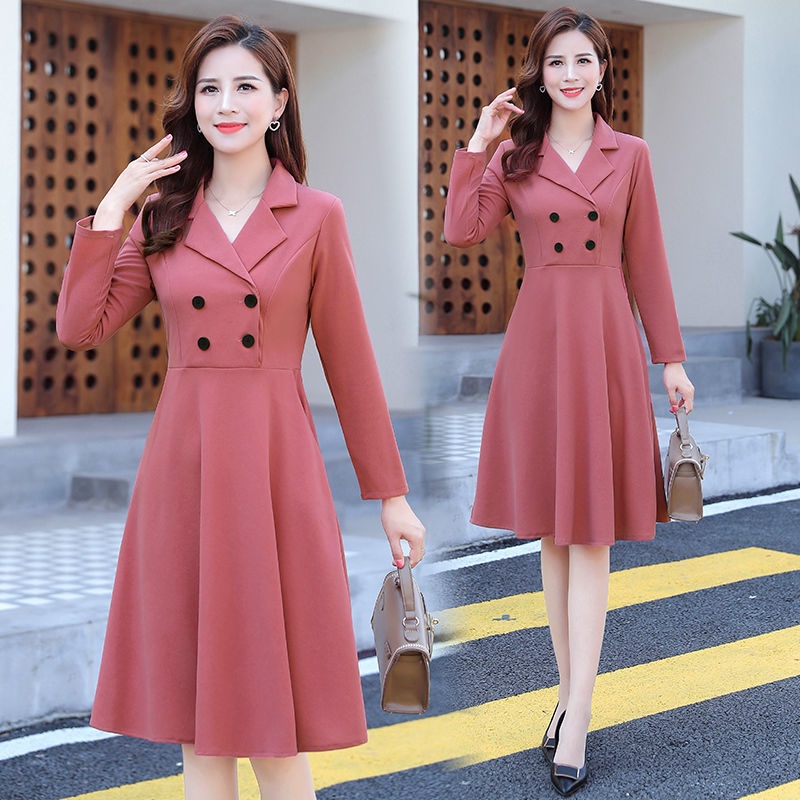 Plus Size Dress M-4xl Elegant Blazer Dress Long Sleeve Formal Dress ...