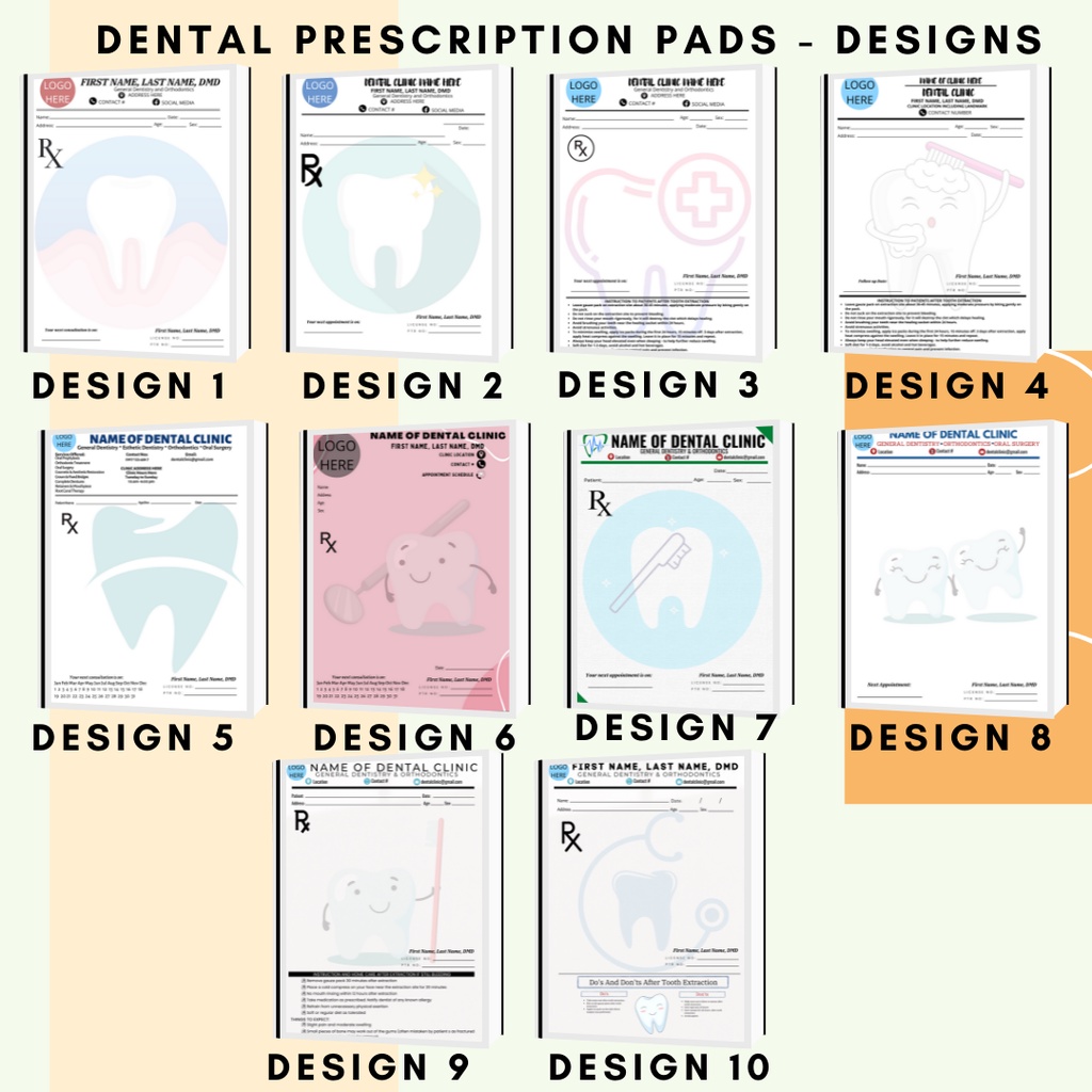 Personalized / Customized Dental Prescription Pad / Notepad in A5 and A6 Shopee Philippines