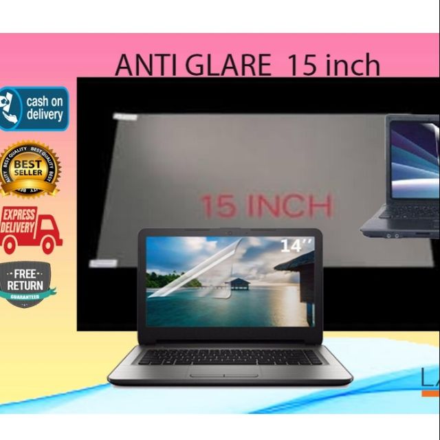 AntiGlare Semi Glossy Laptop Screen Protector 15 or 15.6 inch Shopee