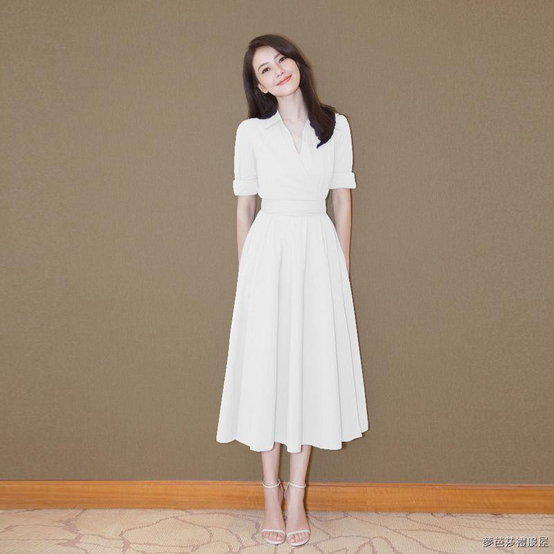 white shirt with long skirt