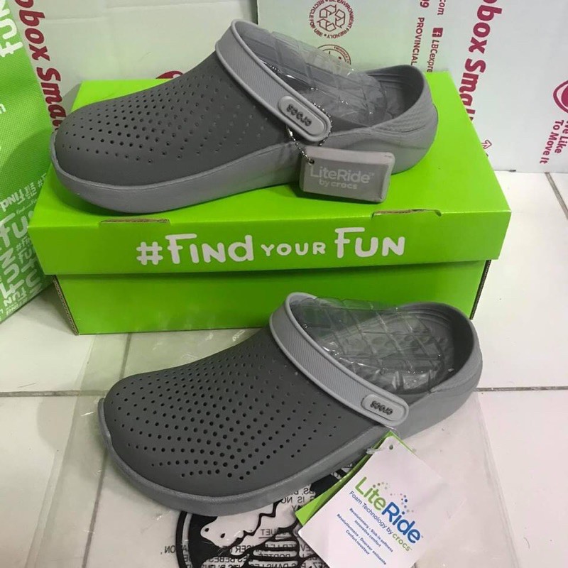 Crocs LiteRide Clog - All Gray | Shopee Philippines