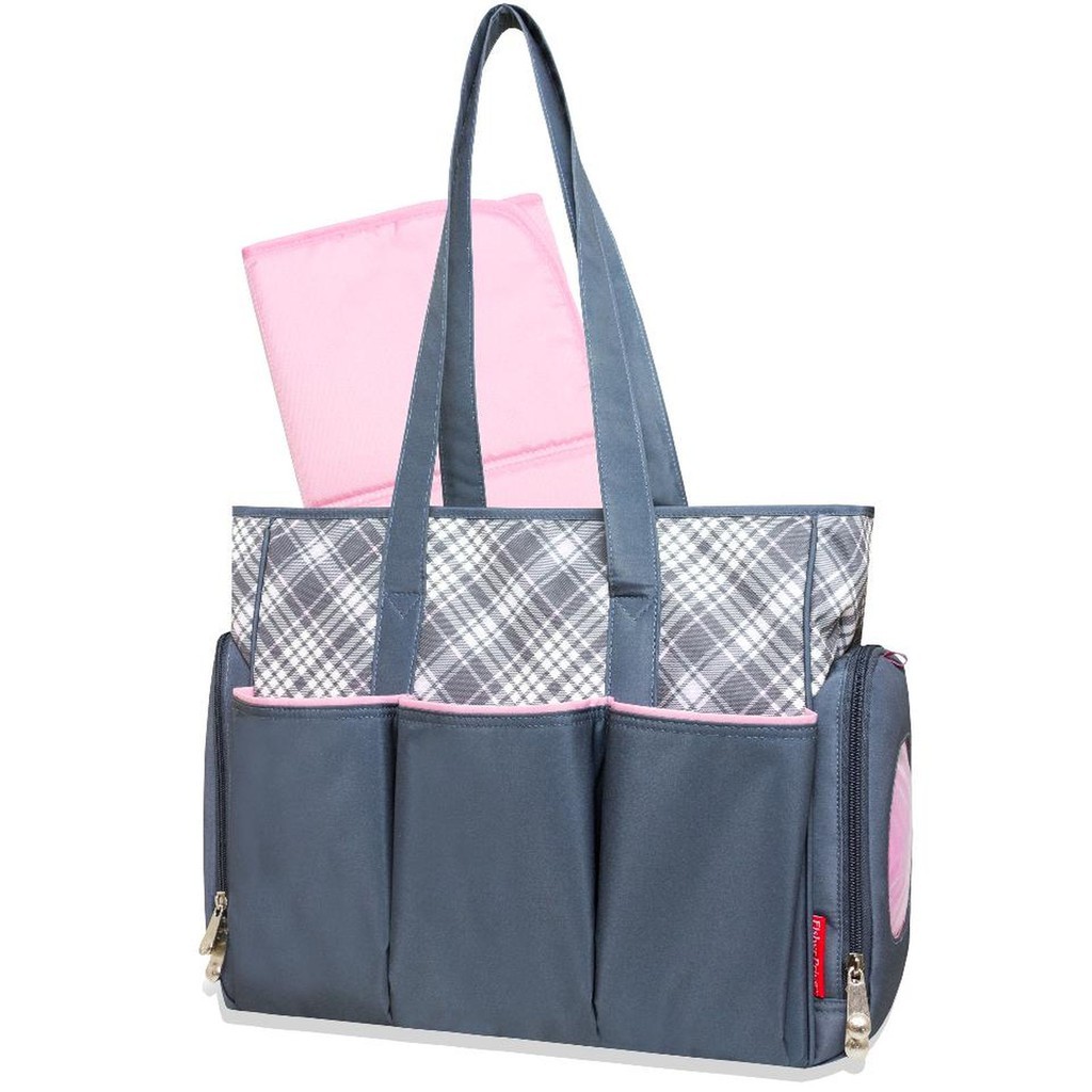 checkered diaper bag