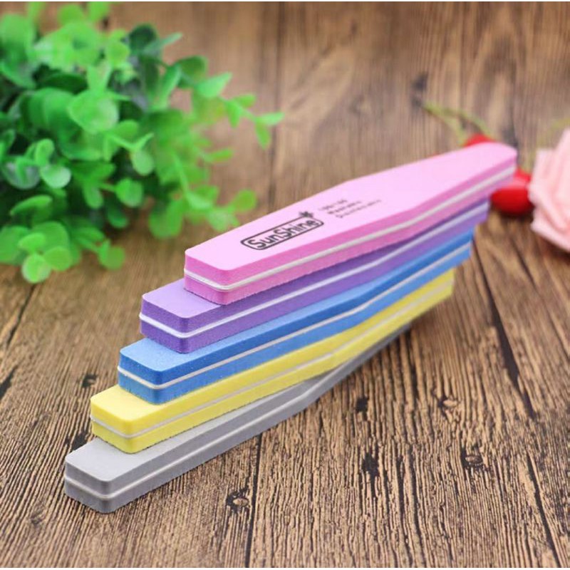 Sunshine Nail Buffer File Sponge Washable 100/180 Nail Buffer For Nail