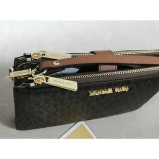 Authentic Michael Kors Wallet Ladies Double Zip Phone Wristlet Leather Wallet MK wallet for women #7