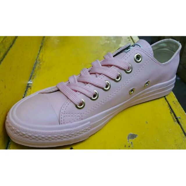 pink converse leather