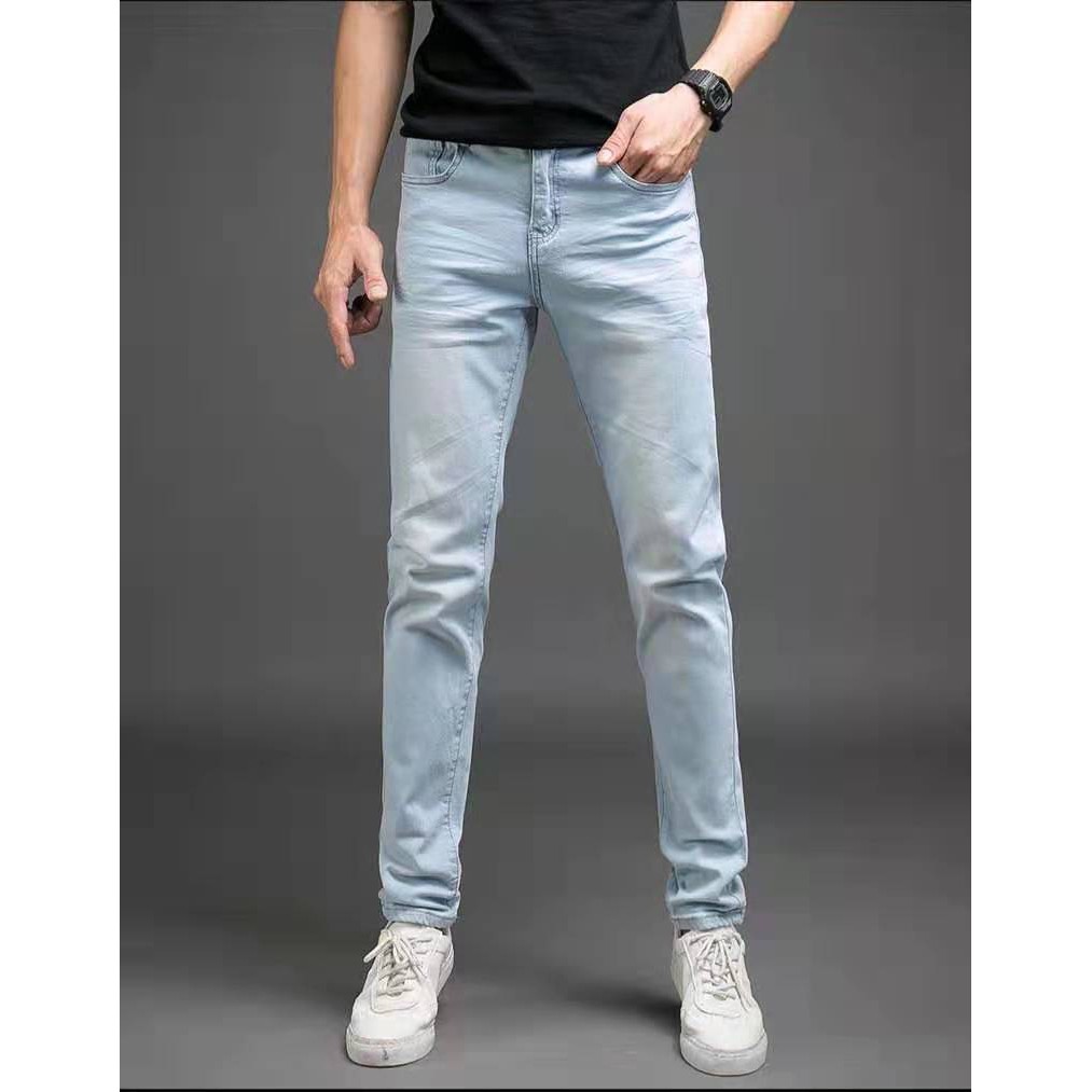 light blue jeans man