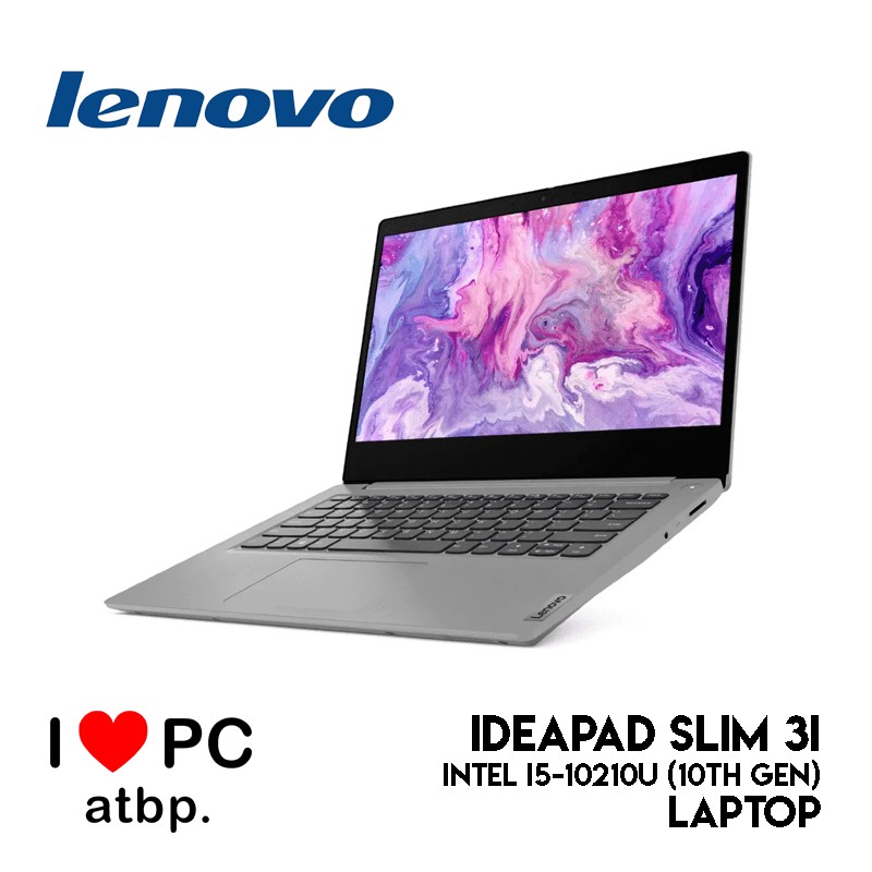 Lenovo Ideapad Slim 3i (Grey,14”, i510210U, 4GB,MX130 2GB,1TB HDD+